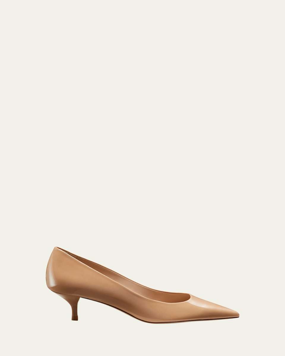Stuart Patent Kitten Pumps